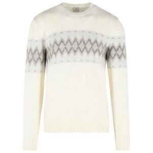 Eleventy Ivory Cashmere And Silk Blend Sweater Men